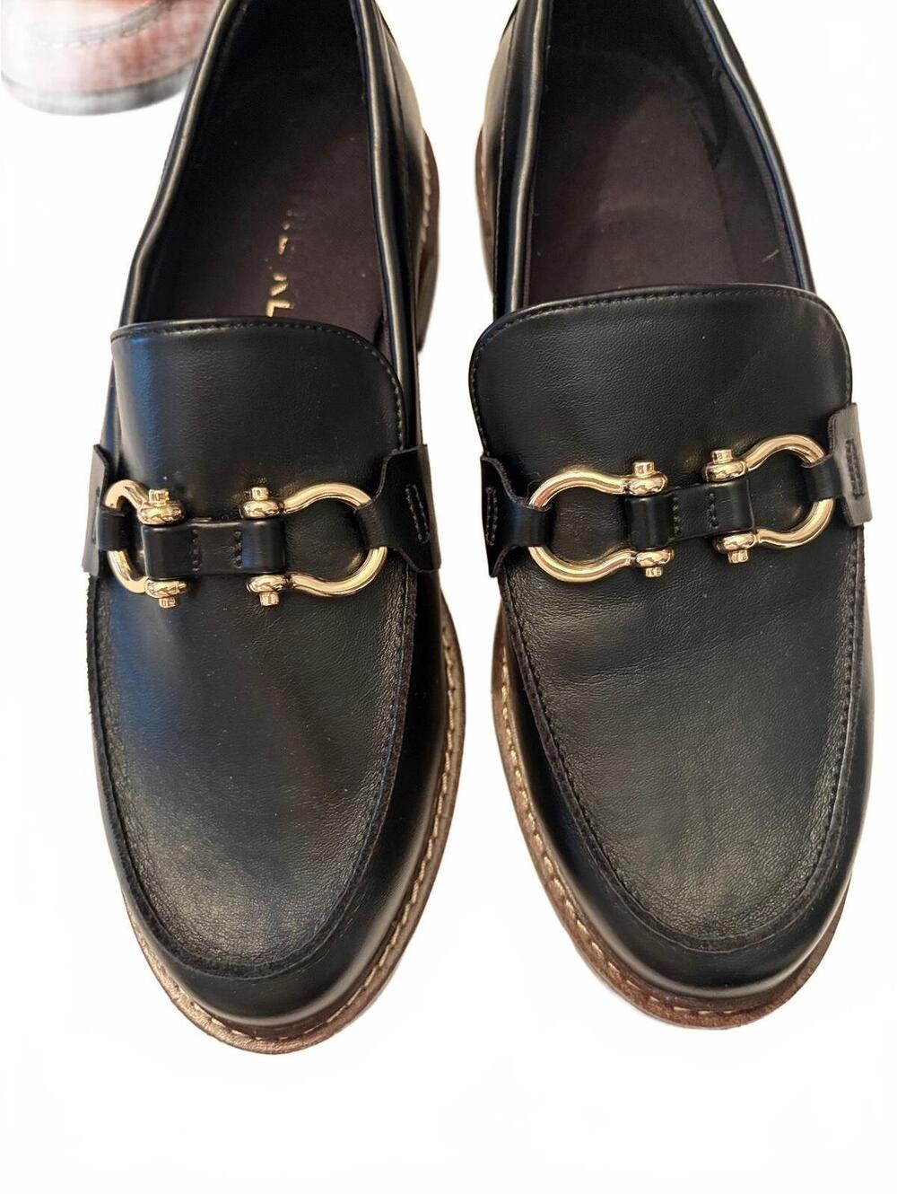 Anne Klein Black Ezra Loafers with Horsebit 6.5